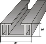 Обрешетка (рейка) ПВХ для монтажа стеновых панелей ПВХ